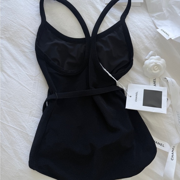 CHANEL 26C Black Belted Swimsuit NWT - Picture 3 of 4
